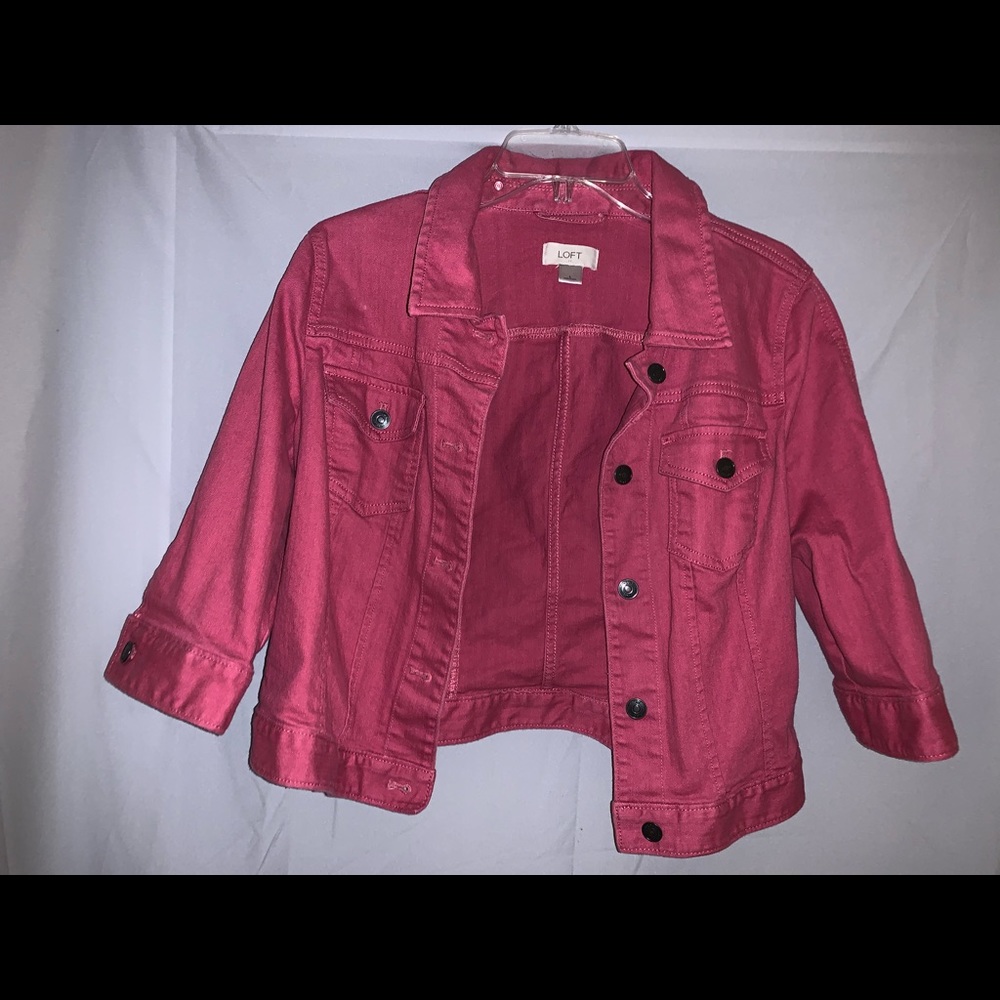Loft 3/4 sleeve denim jacket